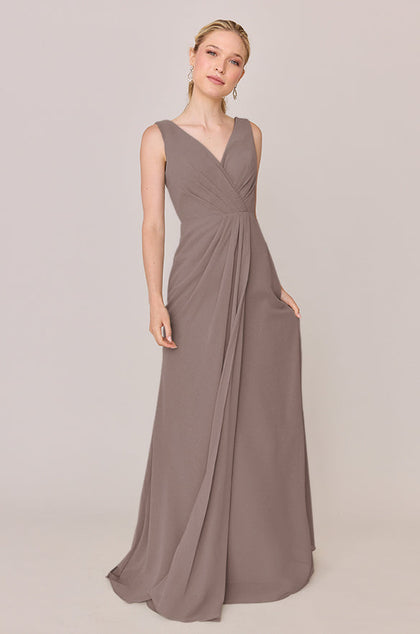 Blair Chiffon Dress | Made To Order | Latte