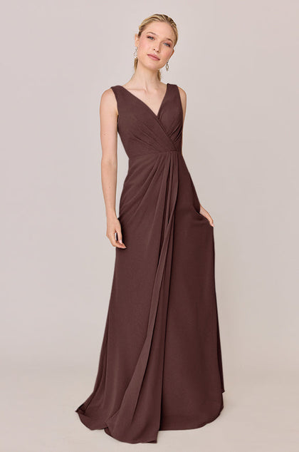 Blair Chiffon Dress | Made To Order | Mahogany