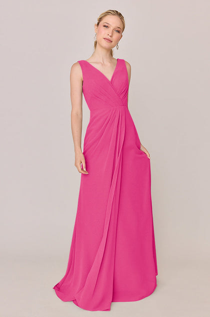 Blair Chiffon Dress | Made To Order | Malibu Pink