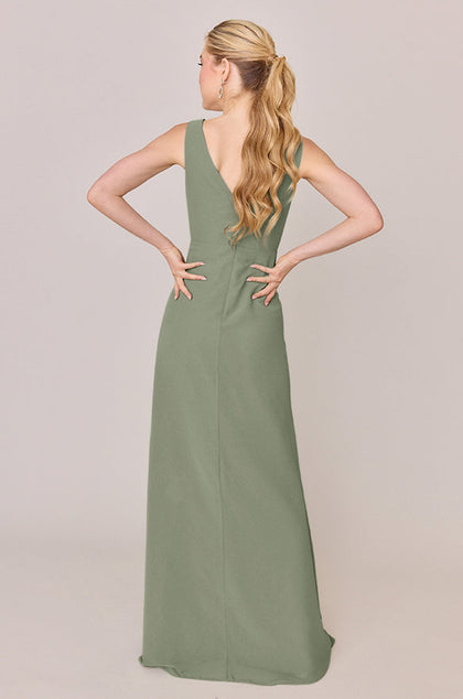 Blair Chiffon Dress | Made To Order | Moss
