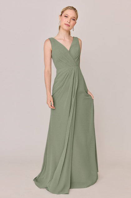 Blair Chiffon Dress | Made To Order | Moss