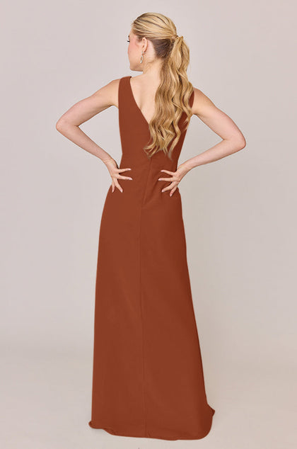 Blair Chiffon Dress | Made To Order | Rust