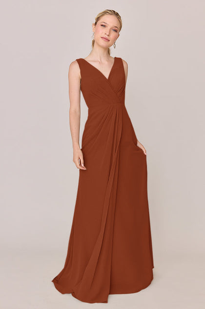 Blair Chiffon Dress | Made To Order | Rust