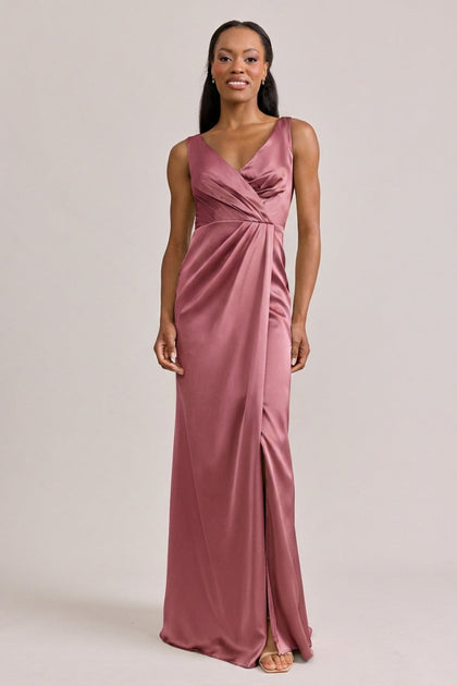 Blair Satin Dress | Made To Order | Raspberry