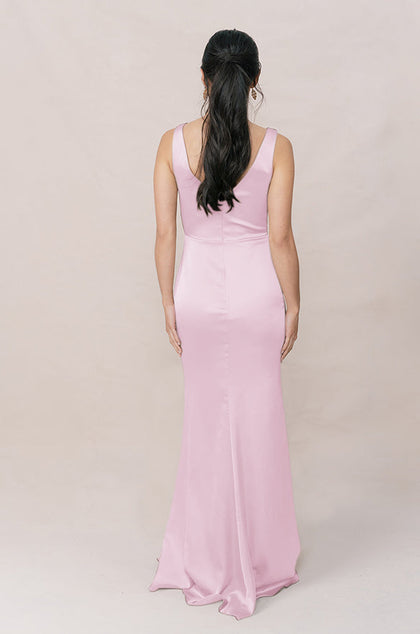 Blair Satin Dress | Made To Order | Baby Pink