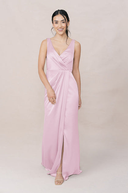 Blair Satin Dress | Made To Order | Baby Pink