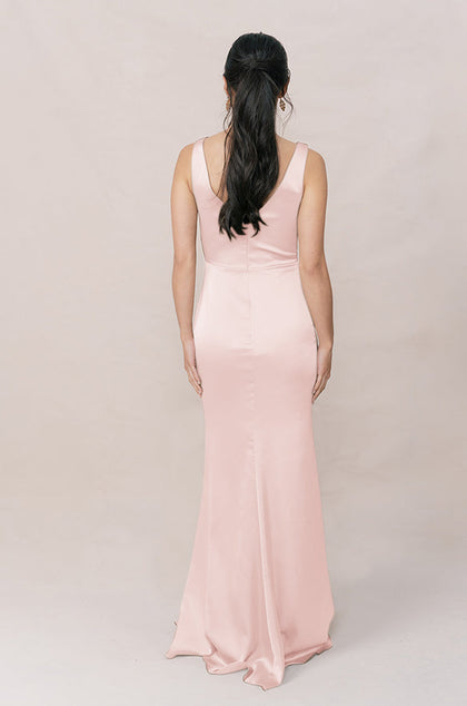 Blair Satin Dress | Made To Order | Blush