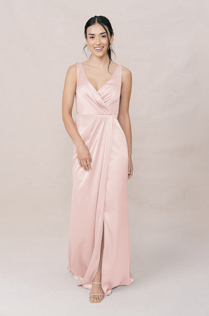Blair Satin Dress | Made To Order | Blush