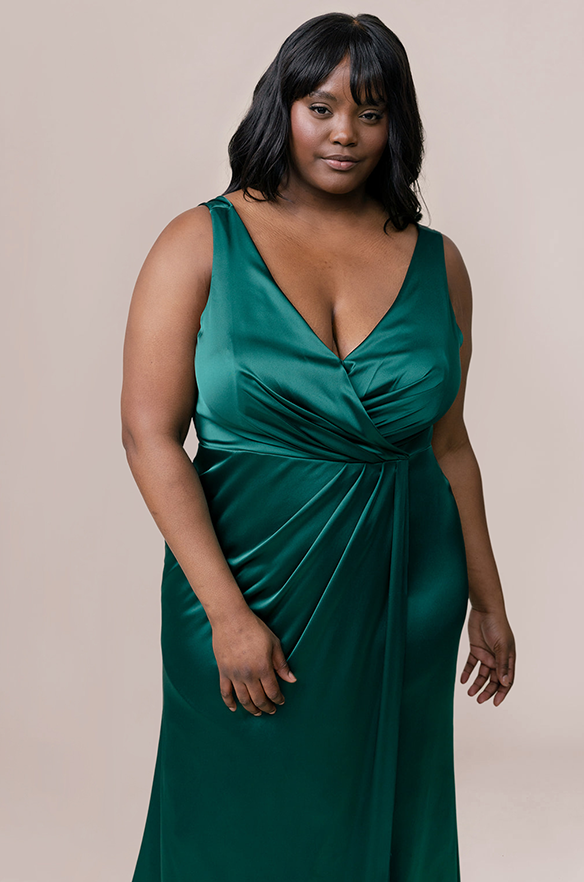 Blair Satin Dress | Made To Order Moss Blair Satin Dress | Made To Order Moss