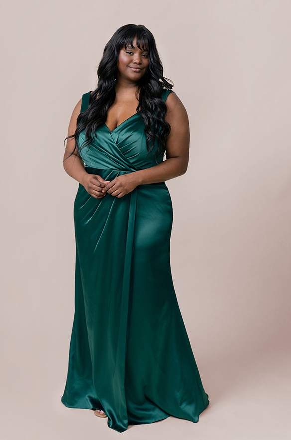Blair Satin Dress | Made To Order Moss Blair Satin Dress | Made To Order Moss