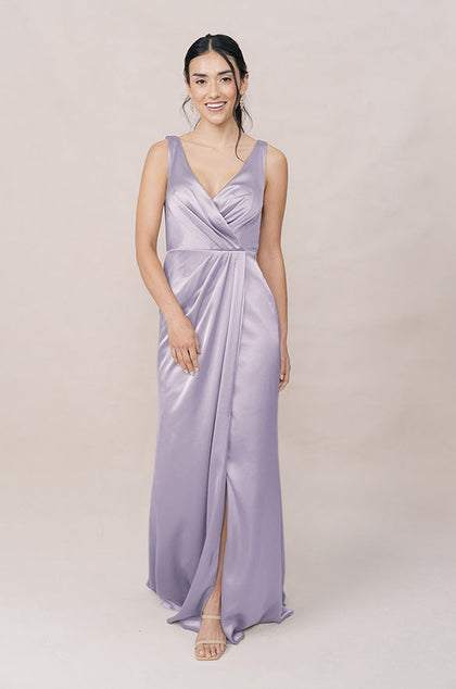 Blair Satin Dress | Made To Order | Light Lavender