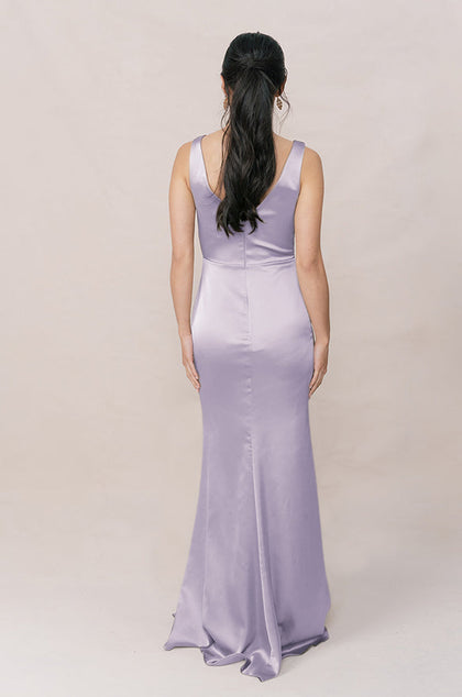 Blair Satin Dress | Made To Order | Light Lavender