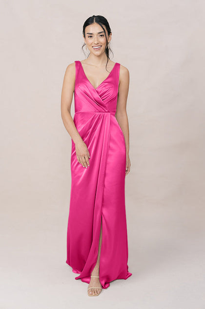 Blair Satin Dress | Made To Order | Malibu Pink