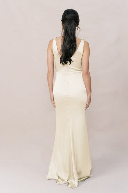 Blair Satin Dress | Made To Order | Yellow