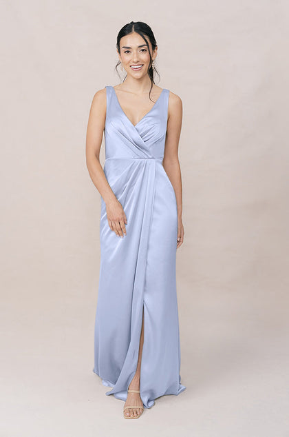 Blair Satin Dress | Made To Order | Periwinkle