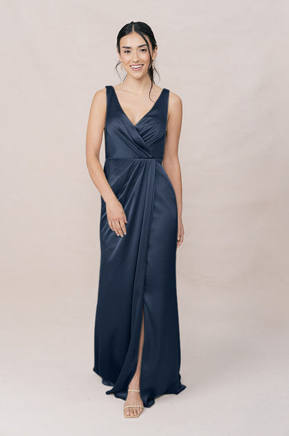 Blair Satin Dress | Made To Order | Romantic Blue