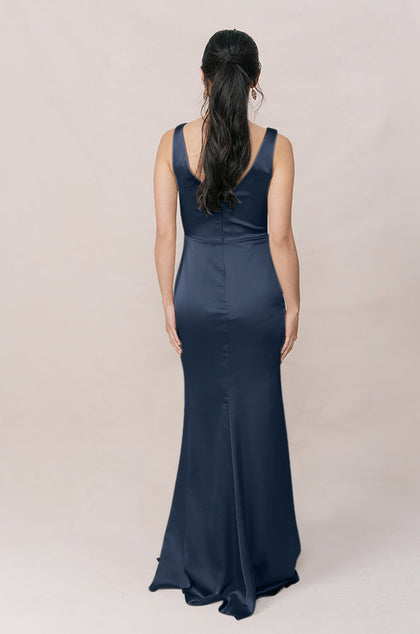 Blair Satin Dress | Made To Order | Romantic Blue