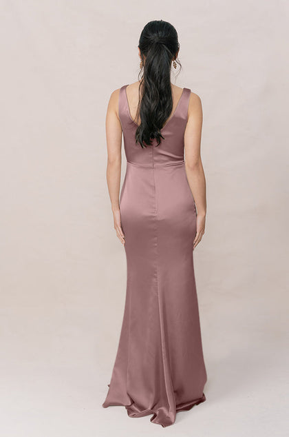 Blair Satin Dress | Made To Order | Rose Quartz