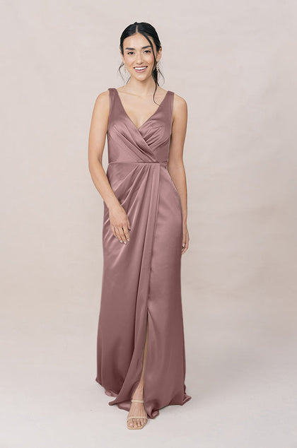 Blair Satin Dress | Made To Order | Rose Quartz