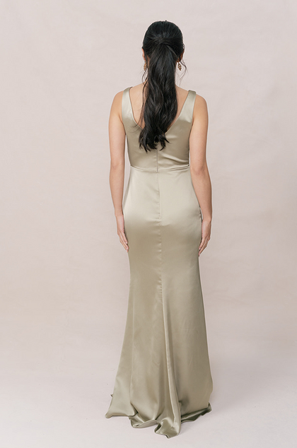 Blair Satin Dress | Made To Order | Silver Sage