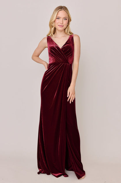Blair Velvet Dress | Made To Order | Burgundy