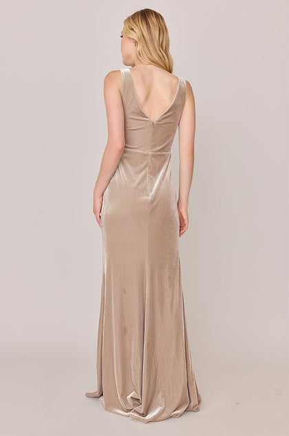Blair Velvet Dress | Made To Order | Champagne