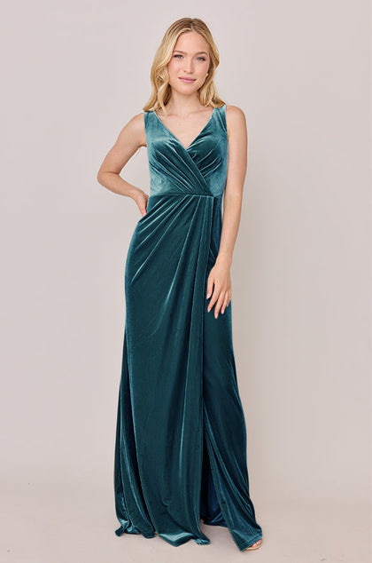 Blair Velvet Dress | Made To Order | Desert Blue