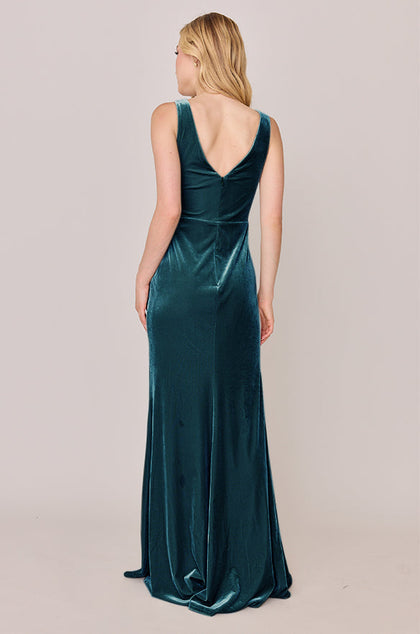 Blair Velvet Dress | Made To Order | Desert Blue