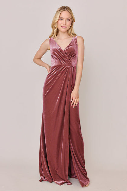 Blair Velvet Dress | Made To Order | Dusty Rose