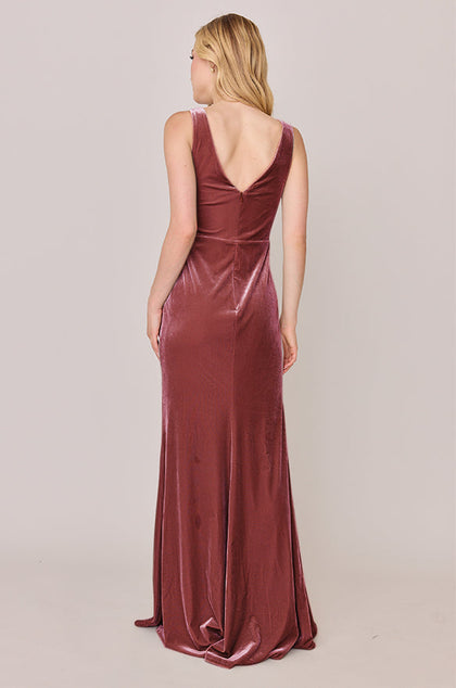Blair Velvet Dress | Made To Order | Dusty Rose