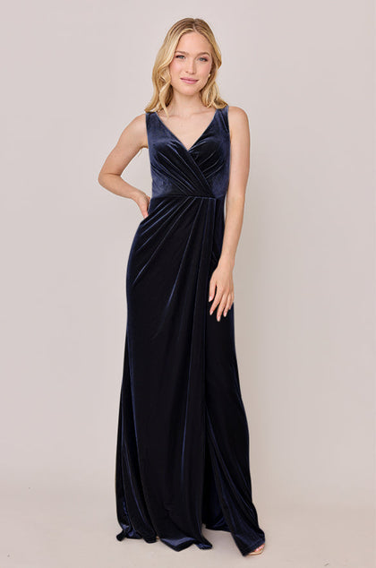 Blair Velvet Dress | Made To Order | Navy Blue