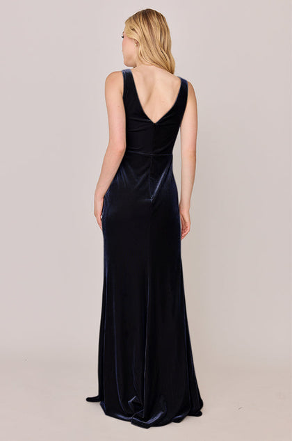 Blair Velvet Dress | Made To Order | Navy Blue