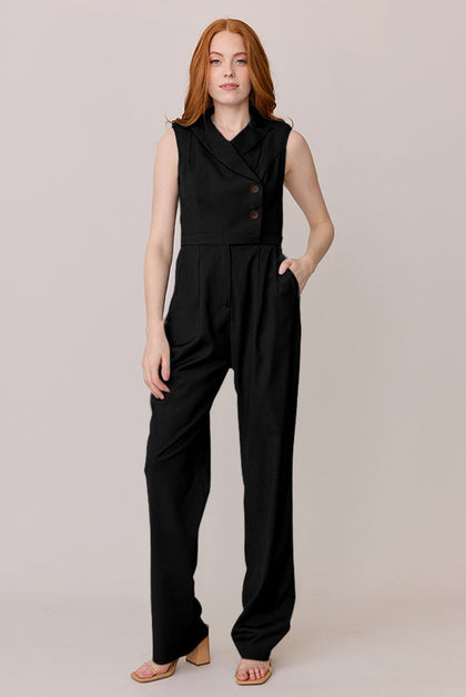 Blake Crepe Jumpsuit | Made To Order - Black