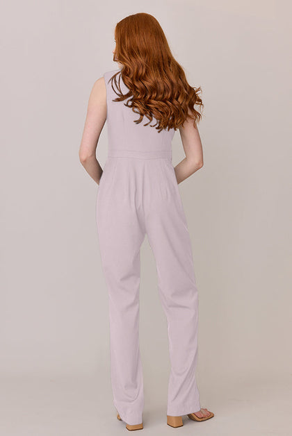 Blake Crepe Jumpsuit | Lilac