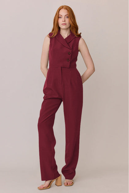 Blake JumpSuit | Made To Order - Cabernet