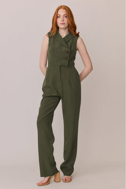Blake JumpSuit | Made To Order - Deep Olive