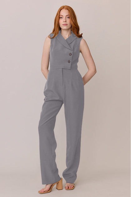 Blake JumpSuit | Made To Order - Light Gray