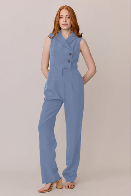 Blake JumpSuit | Made To Order - Steel Blue