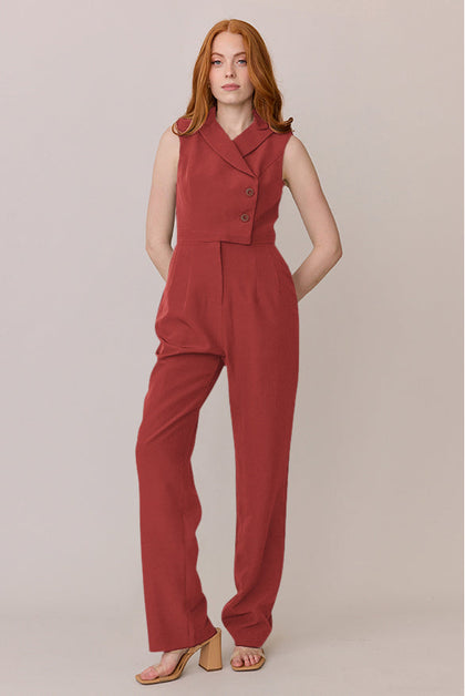 Blake JumpSuit | Made To Order - Terracotta Rust