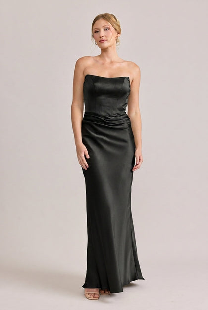 Blythe Satin Dress | Made To Order | Black