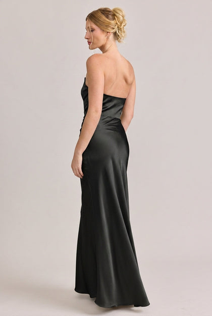 Blythe Satin Dress | Black