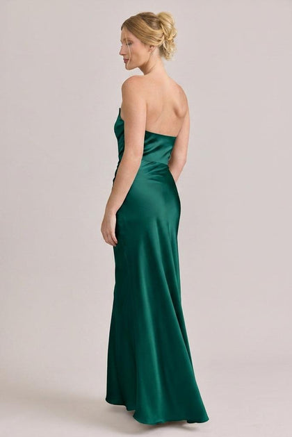 Blythe Satin Dress | Made To Order | Classic Emerald