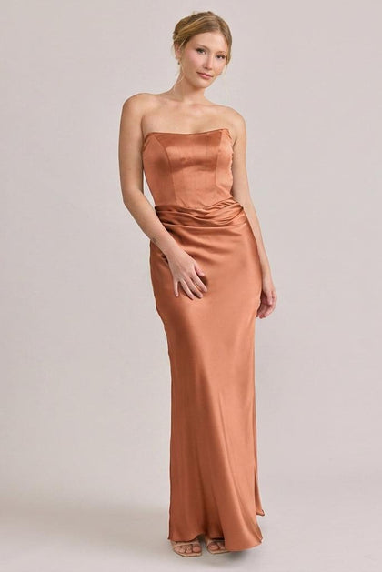 Blythe Satin Dress | Made To Order | Copper