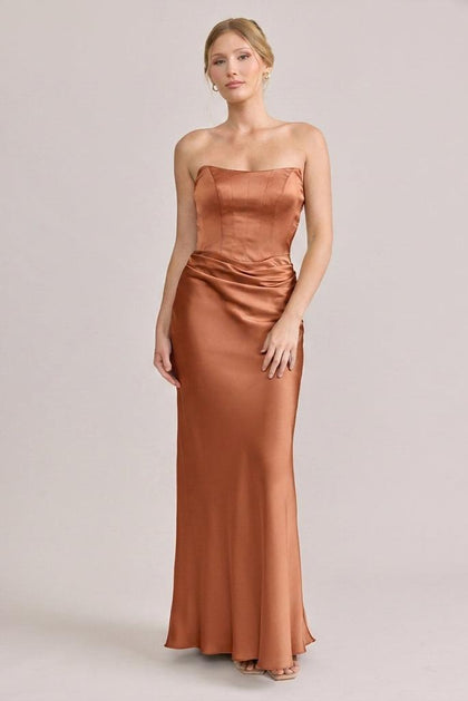 Blythe Satin Dress | Made To Order | Copper