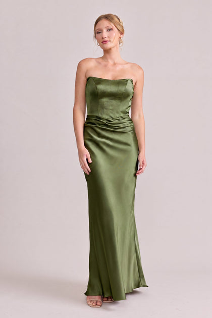 Blythe Satin Dress | Made To Order | Fern