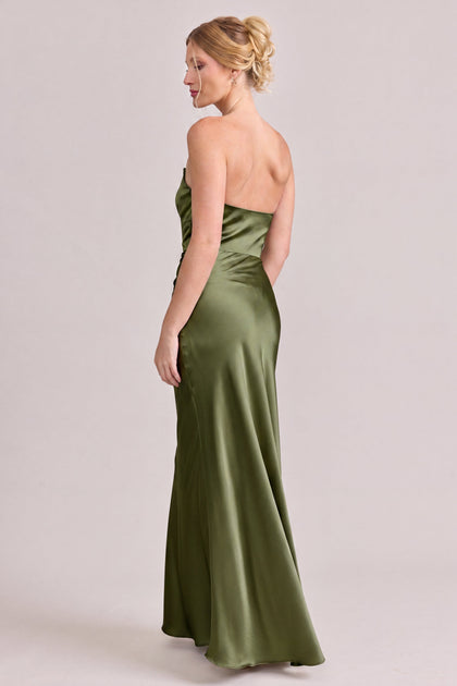 Blythe Satin Dress | Made To Order | Fern