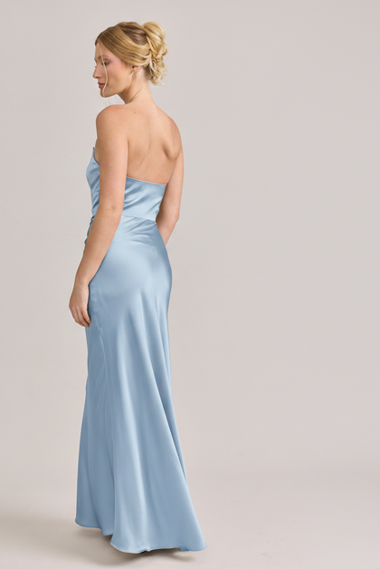Blythe Satin Dress | Made To Order | Light Blue