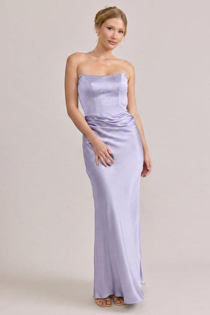 Blythe Satin Dress | Made To Order | Light Lavender