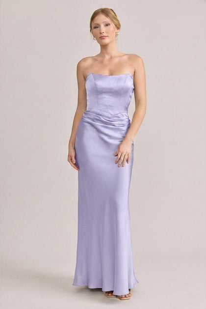 Blythe Satin Dress | Made To Order | Light Lavender
