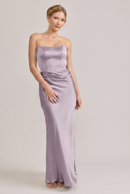 Blythe Satin Dress | Made To Order | Lilac